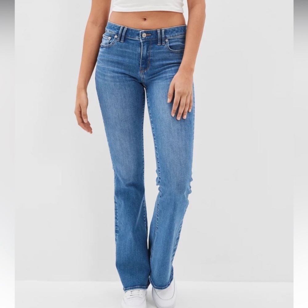 American Eagle next level stretch low rise flare jeans